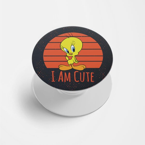 Tweety-I am Cute Printed Phone Grip Holder & Stand
