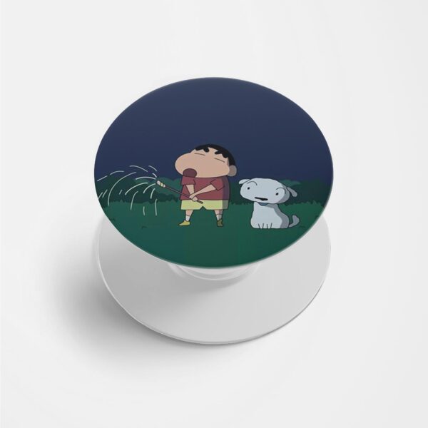 Shinchan and Shiro Printed Phone Grip Holder & Stand