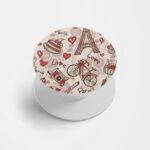 Paris Love Printed Phone Grip Holder & Stand