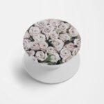 White Roses Printed Phone Grip Holder & Stand