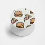 Burger Pizza Pattern Printed Phone Grip Holder & Stand