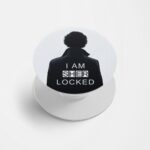 I Am SHER Locked Printed Phone Grip Holder & Stand