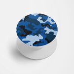 Camouflage Blue Printed Phone Grip Holder & Stand