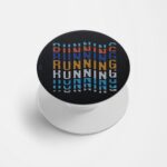 Running Printed Phone Grip Holder & Stand