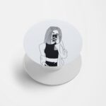 Girl With Attitude Printed Phone Grip Holder & Stand