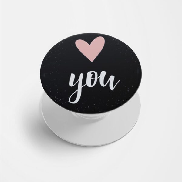 Love You Printed Phone Grip Holder & Stand