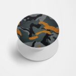 Camouflage Grey  Printed Phone Grip Holder & Stand
