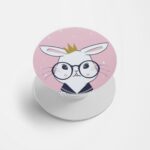 A Cute Bunny Printed Phone Grip Holder & Stand