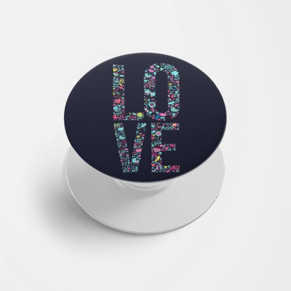 Floral LOVE  Printed Phone Grip Holder & Stand