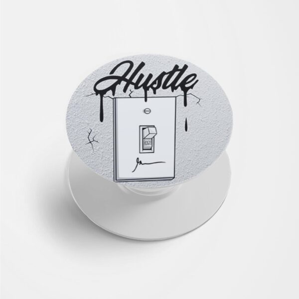 Hustle On Printed Phone Grip Holder & Stand