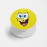 Yellow SpongeBob Printed Phone Grip Holder & Stand