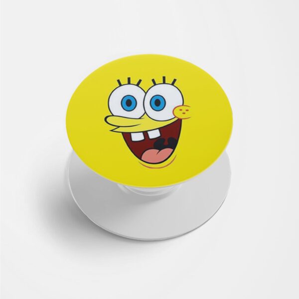 Yellow SpongeBob Printed Phone Grip Holder & Stand