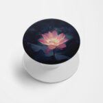 Pink Flower  Printed Phone Grip Holder & Stand