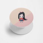 Always Hungry And Angry Girl Printed Phone Grip Holder & Stand