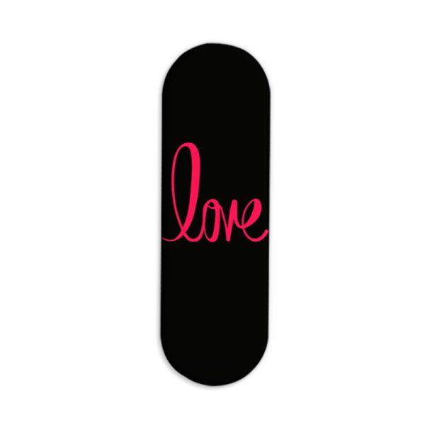 Love -Black  Printed Slider Phone Grip Holder