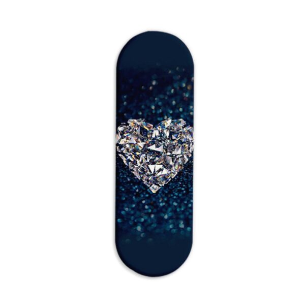 Diamond Shaped Heart Printed Slider Phone Grip Holder