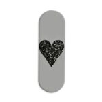 Glittery Heart Printed Slider Phone Grip Holder