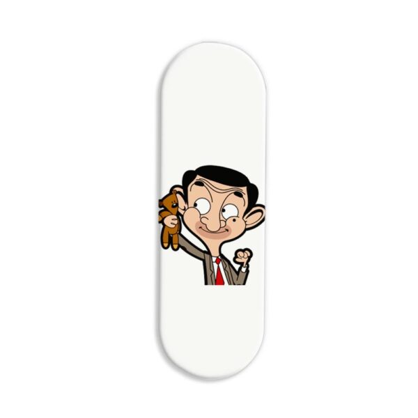Mr.Bean with Teddy Printed Slider Phone Grip Holder