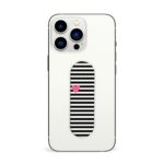 Black and White Grid Pattern  Printed Slider Phone Grip Holder - Image 3