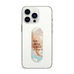 Eat Sleep Travel Repeat Map  Printed Slider Phone Grip Holder - Image 3