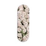 White Roses Printed Slider Phone Grip Holder