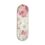 White Pink Roses Printed Slider Phone Grip Holder