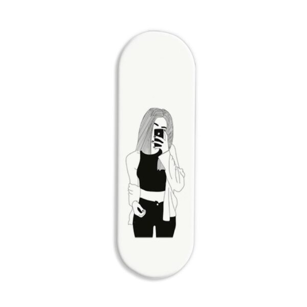 Girl With Attitude Printed Slider Phone Grip Holder