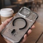 Premium Shockproof MagSafe Clear Phone Case With Camera Ring Stand