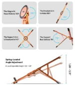 Premium All In One 360° Aluminum Magnetic Phone Holder & Laptop Stand. - Image 13